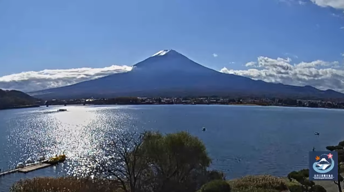 秀峰閣湖月河口湖北岸富士山