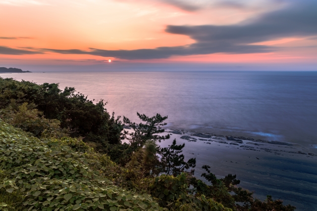 禄剛崎の夕陽
