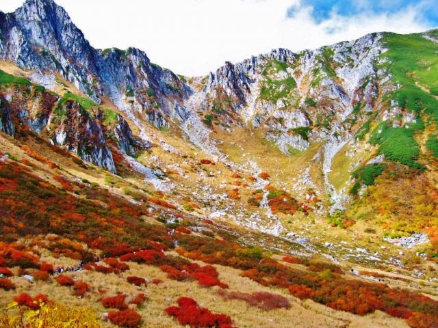 千畳敷カールの紅葉