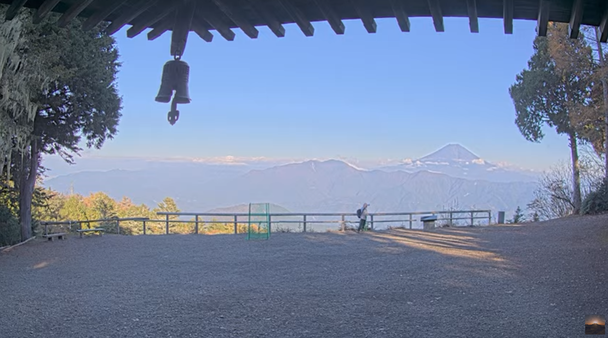 七面山山頂富士山