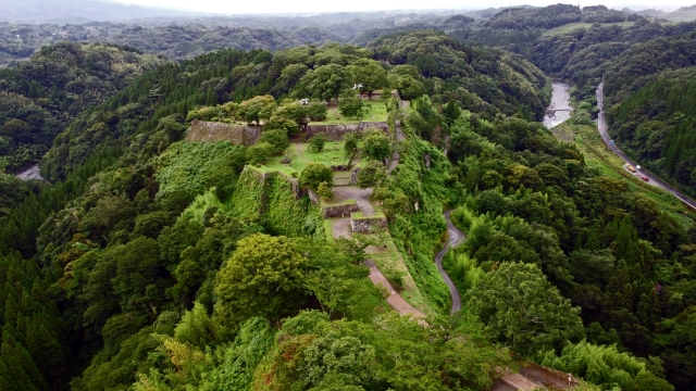 岡城跡の全体図