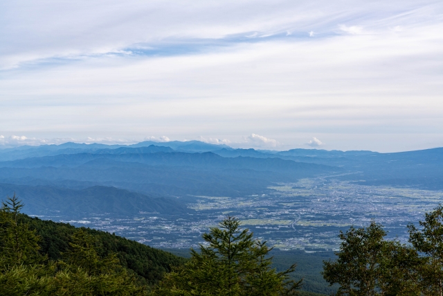 高峰高原からの景色