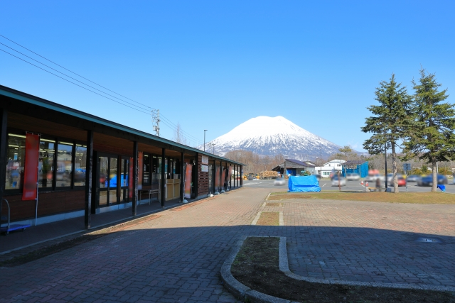 道の駅ニセコビュープラザから見た羊蹄山