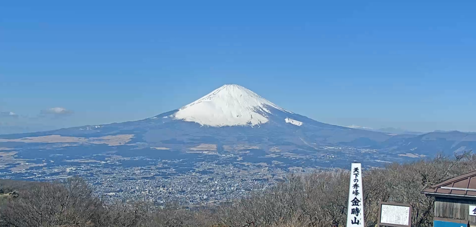 金時山山頂富士山