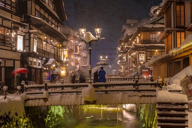 銀山温泉の冬