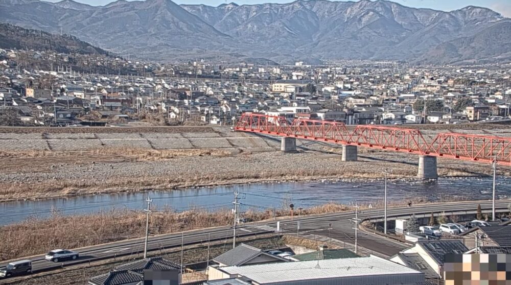 千曲川赤い鉄橋