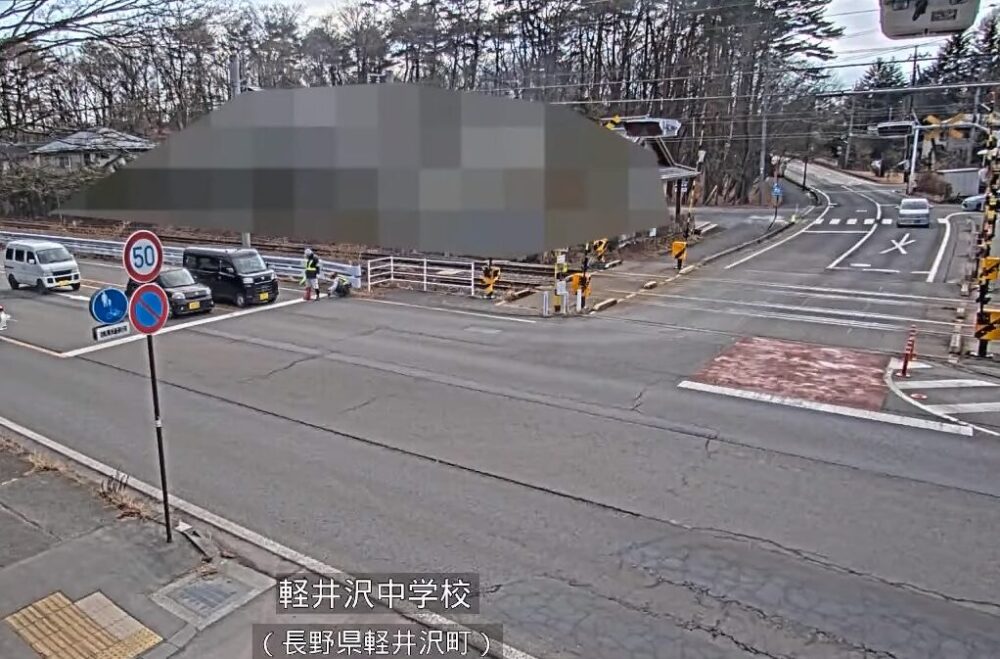 国道18号軽井沢中学校付近