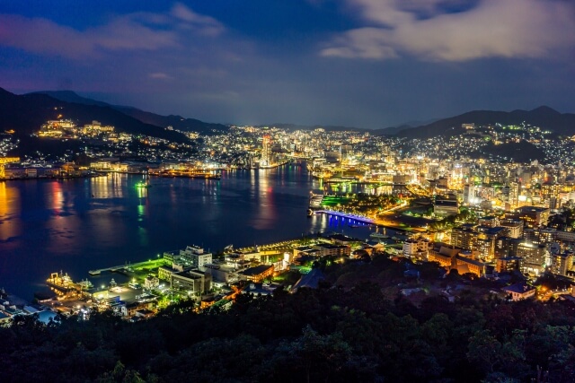 鍋冠山からの夜景
