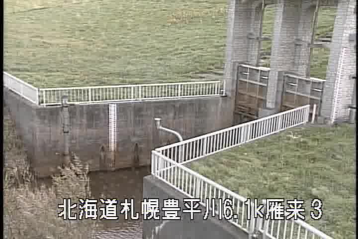 豊平川6.1kp雁来排水機場吐口