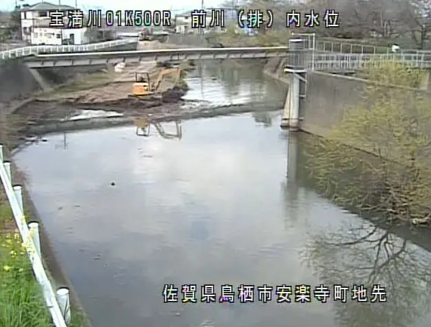 宝満川右岸1.5K前川排水機場内水位