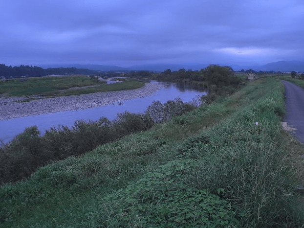 球磨川柳橋川合流点上流