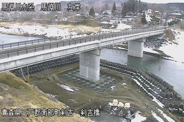 馬淵川左岸剣吉橋