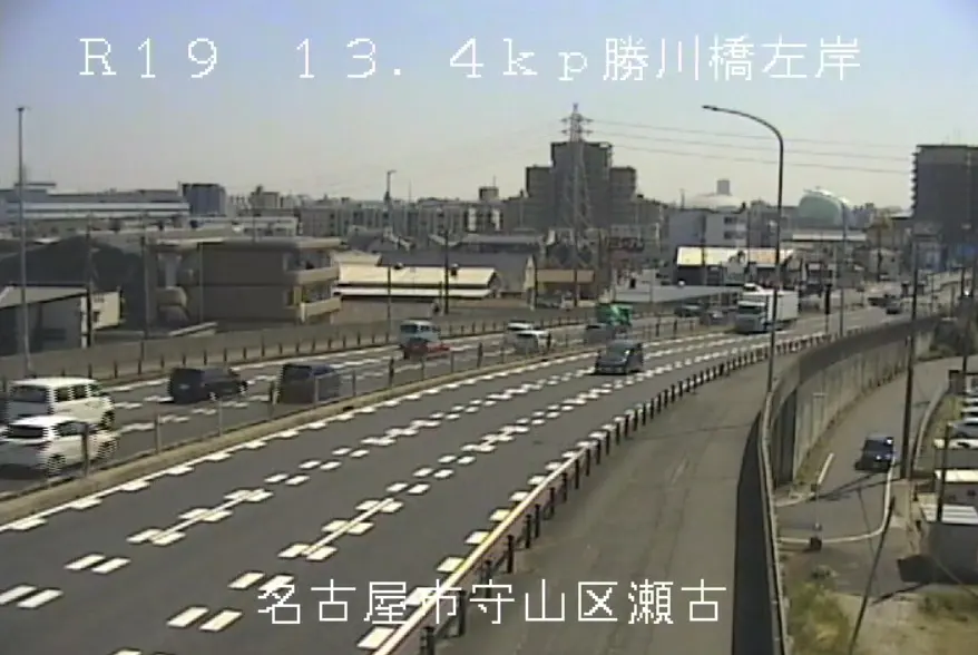 国道19号13.4KP勝川橋左岸ライブカメラ | 愛知県名古屋市守山区