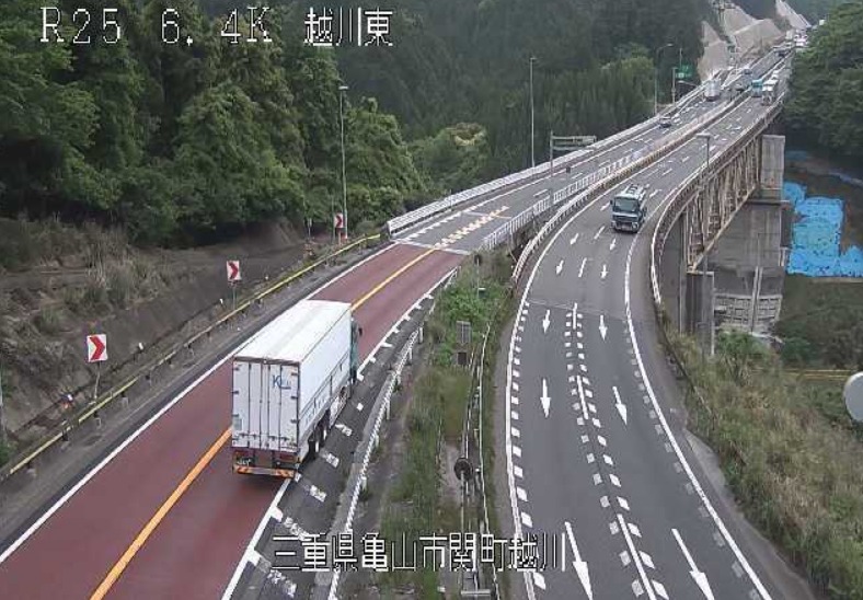 国道25号名阪国道6.4K越川東