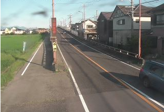 滋賀県道26号金田跨線橋北側