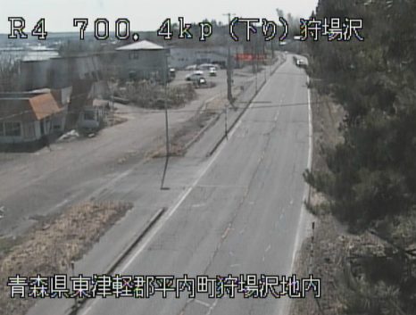 国道4号700.4KP狩場沢