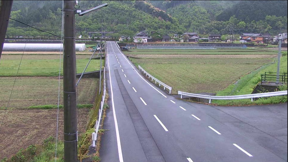 大分県道608号岩井戸付近