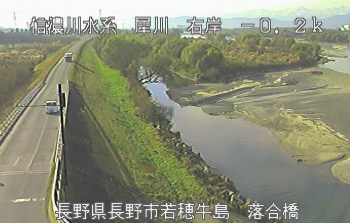 千曲川犀川合流点落合橋