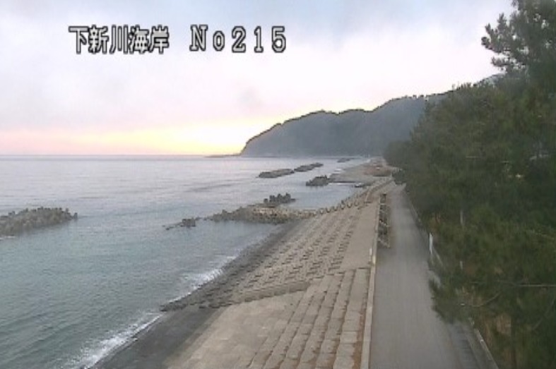 下新川海岸朝日