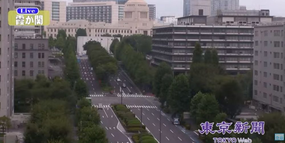 霞が関国会通り国会議事堂