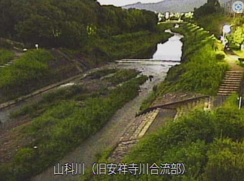 山科川旧安祥寺川合流部