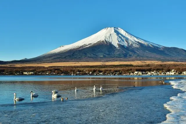 山梨県富士山と山中湖